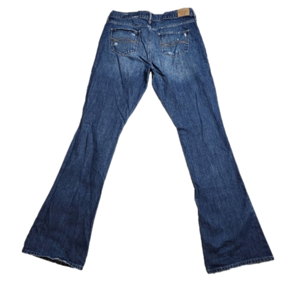 Size 8L 𝅺Jean distressed Cotton Boot cut flaired ABERCROMBIE & FITCH - Picture 3 of 13